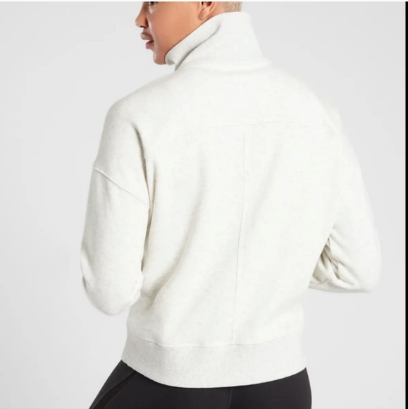Athleta Cozy Karma 1/4th zip heathered pull over size M - Picture 3 of 9